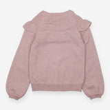 Pink Knit Sweater Frill Detail
