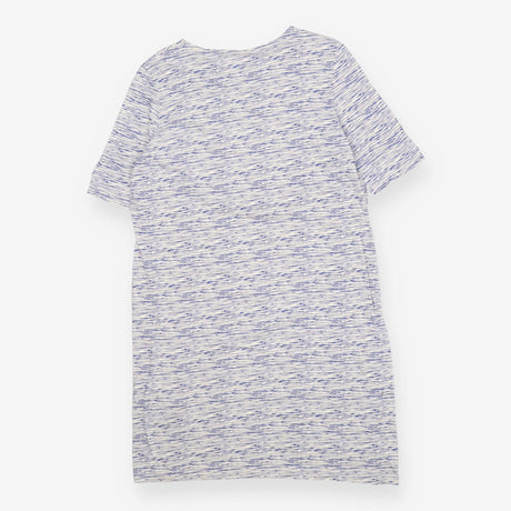 People Tree Organic Cotton White Blue Abstract Str