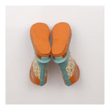Wellies blue and orange dinosaurs