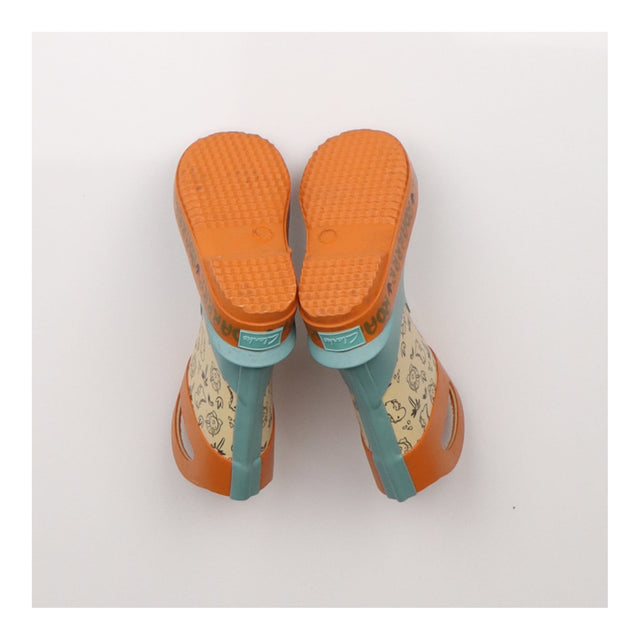 Wellies blue and orange dinosaurs