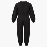 Charcoal Long Sleeve Jersey Tapered Leg Jumpsuit