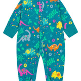 Sleepsuit Teal Dinosaur