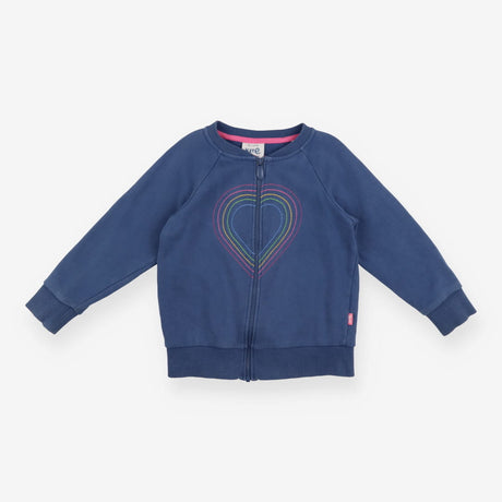 Blue Heart Zip Hoodie