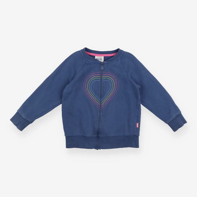 Blue Heart Zip Hoodie