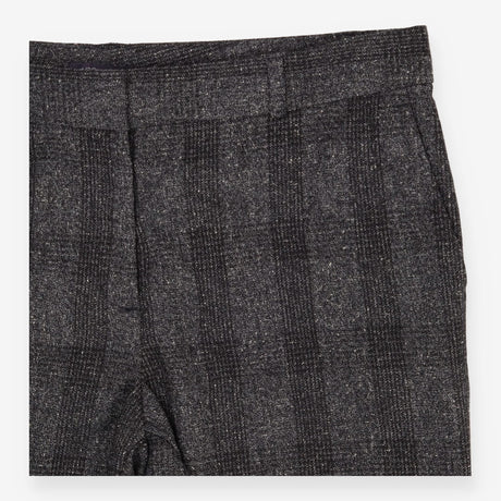 Grey Tweed Straight Leg Trousers