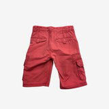 Red Woven Cargo Shorts