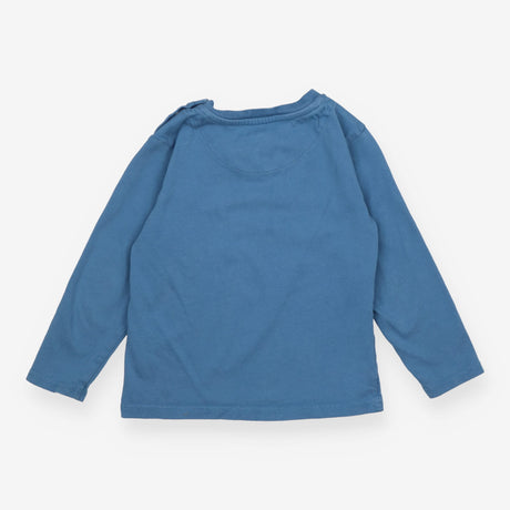 T-Shirt Long Sleeve Blue Alien Applique