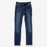 Jeans blue skinny green stitching
