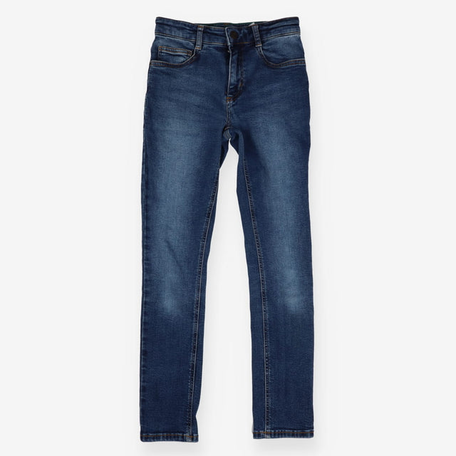 Jeans blue skinny green stitching