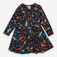 Dress LS blue woodland jersey