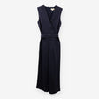 Pinstriped Linen‑Blend Jumpsuit – Joslyn Style