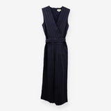 Pinstriped Linen‑Blend Jumpsuit – Joslyn Style