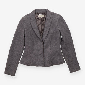 Blazer Grey Wool Tailored Smart