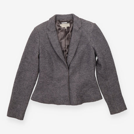 Blazer Grey Wool Tailored Smart