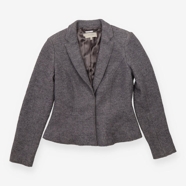 Blazer Grey Wool Tailored Smart