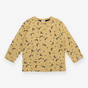 Tee LS yellow black spot half moons
