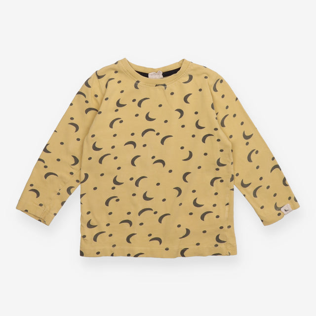 Tee LS yellow black spot half moons