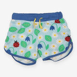 Shorts Blue Flowers and Ladybirds
