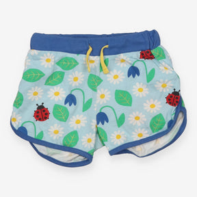 Shorts Blue Flowers and Ladybirds
