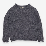 Sweater knit navy and white 
