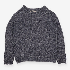 Sweater knit navy and white 