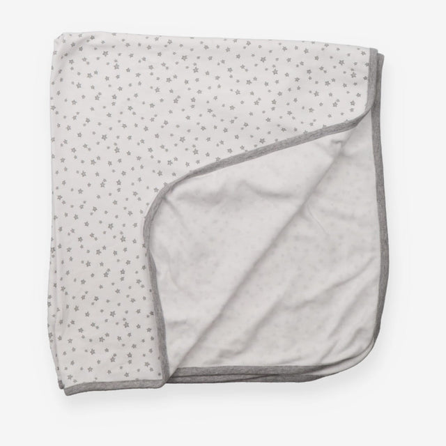 Blanket jersey white grey stars