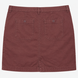 Skirt Dusky Purple Cotton Casual Pockets Knee Abov
