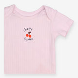 Bodysuit short sleeve pink cherry sweet