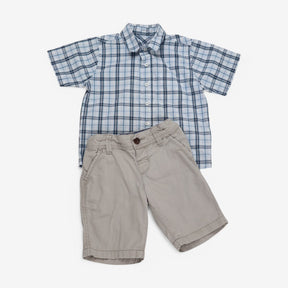 Shirt & Chino Short Outfit 2pcs
