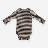 Wrap Over Bodysuit Stipe Black
