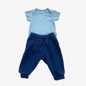 Light Blue Bodysuit and Navy Joggers