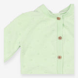 Mint green cardigan with boobles
