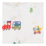 White dress with Christmas scene
