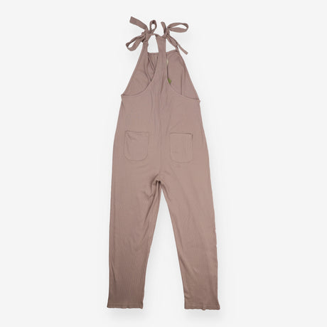 Stone ribbed dungarees