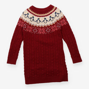 Red Knit Penguin Dress