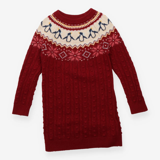 Red Knit Penguin Dress