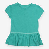 Tee Green SS frill bottom