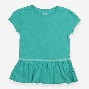 Tee Green SS frill bottom