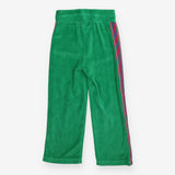 Joggers Velour Green with Side Stripes