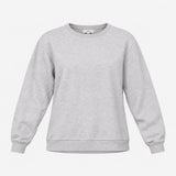 Sweatshirt Grey Marl Cotton Rich Crew Neck Long Sl