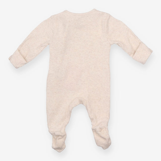 Sleepsuit zip rib cream I Love Daddy
