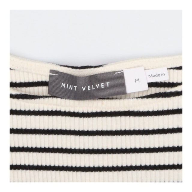 Top Sleeveless Stripe Wide neck