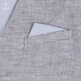 Linen Mix Waistcoat and Trousers Blue and White