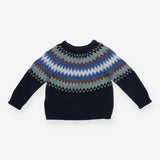 Sweater Knit Navy fairisle