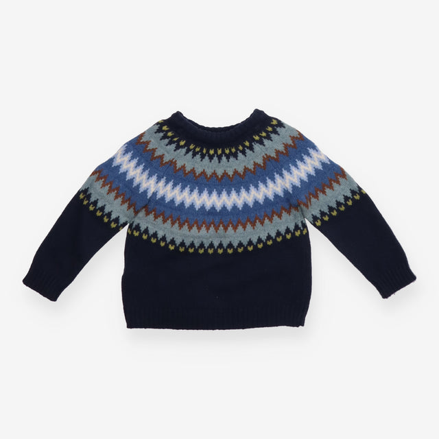 Sweater Knit Navy fairisle