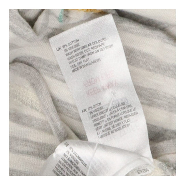T-shirt Long Sleeve Grey Cream Stripe Mix, Cassie