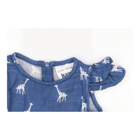 Blue Giraffe Dress with Bloomers