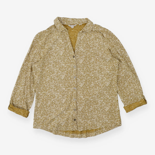 White Stuff Olive Green Ivory Leopard Print Shirt