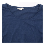 Maternity Top Blue Marl Organic Cotton Long Sleeve