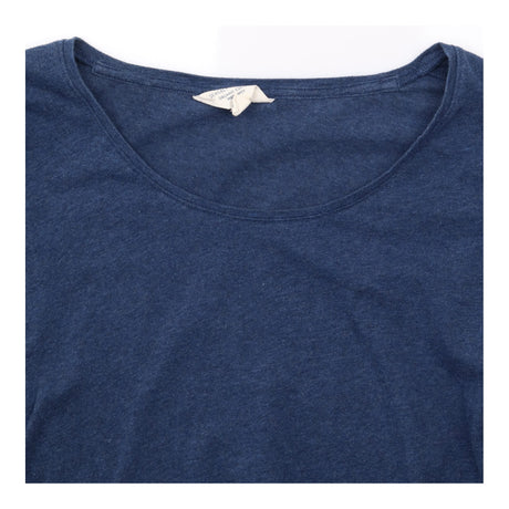 Maternity Top Blue Marl Organic Cotton Long Sleeve